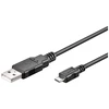 Microconnect USBABMICRO18, 1,8 m, USB A, Micro-USB B, USB 2.0, Juoda