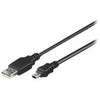 USB kabelis MicroConnect USB-A - miniUSB 1 m Juodas (USBMB51)