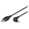 USB laidas MicroConnect USB-A - miniUSB 1,8 m juodas (USBMB52A)