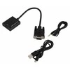 AV adapteris MicroConnect D-sub (VGA) - HDMI + USB-A + lizdas 3,5 mm juoda (MONGDMI)
