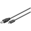 USB kabelis MicroConnect USB-C - USB-B 1,8 m juodas (USB3.1C2B2)
