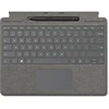 Microsoft Surface Pro 8/9/X 13" dėklas su klaviatūra ir rašikliu, Šiaurės šalių išdėstymas, platinos spalvos