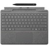 Microsoft Surface Pro klaviatūra su Slim Pen 2, jutiklinis kilimėlis, Microsoft, platininė, Alcantara, doko, Microsoft dangtelio prievadas