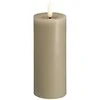 „Moods &amp; More“ LED kolonėlės formos žvakė pilka su lydymosi efektu – Ø 4,9 cm x A 12,5 cm