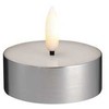 Usorteret Moods & More MM LED Melted tealight, Metal sidabrinis finish, 63x25 mm