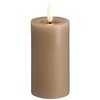 Usorteret Moods & More MM LED pillar candle, Silk, Melted, Sand, 49x100 mm