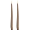 Usorteret Moods & More MM LED taper candle, Silk, Slim, Sand, 2-pack, 23x250 mm