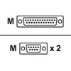 Moxa Moxa CBL-M25M9x2-50 lygiagretus kabelis 0,5 m DB25 DB9