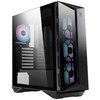 MSI MPG GUNGNIR 110R vidutinio dydžio bokšto tipo žaidimų kompiuterio korpusas, juodas, USB 3.2 Gen2 C tipo, 4x 120 mm ARGB ventiliatoriai, „Mystic Light Sync“, 1–6 ARGB valdymo plokštė, 2x grūdinto stiklo plokštės, ATX, mATX, mini-ITX, Midi bokštas, PC, juodas, ATX, micro ATX, Mini-ITX, metalas, plastikas, SPCC, grūdintas stiklas, žaidimai