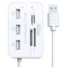 MTK USB 2.0 šakotuvas + kortelių skaitytuvas - 3 x USB 2.0 + MS/SD/M2/TF