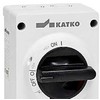 Mto Electric As „Katko“ saugos jungiklis 4P - 16A ABS pilkas/juodas