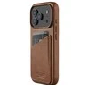 Mujjo Wallet Odinis dėklas - etui skórzane do iPhone 17 Pro kompatybilne su MagSafe (tan)
