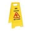 Multi Įspėjamasis ženklas anglų kalba CAUTION - WET FLOOR L30 x W29.5 x H61 cm BOPP geltonas, 1 vnt.