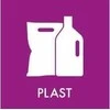 Plakatas Multi Atliekų ženklas PLASTIKAS 12x12 cm, 1 vnt.