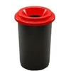 Multi Atliekų šiukšliadėžė ECO 50 l juoda su raudonu dangčiu, vnt.