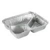Multi Aliuminio dėklas 990 ml, 227x177x39 mm, 3 skyrių, stačiakampis, sidabrinis, 550 vnt./kartono