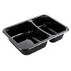 Abena Vienkartinė maisto induočių dėklas 2 skyrių 2171-2B 215/315 ml 171x127x38 mm CPET juodas, 816 vnt./kartoninėje dėžėje