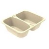 Multi Dviejų skyrių padėklas 2227-2I 227x178x60 mm 850/640 ml CPET kreminis, 288 vnt./dėžėje