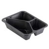 Multi Caterline dėklų padėklas su 3 skyriais 227x178x50 mm PP juodas, 216 vnt./dėž.