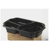 Multi Padėklas 3 skyrių išsinešimui 1/4 GN 550/350/200 ml 250x159x48 mm PP juodas, 246 vnt. dėžėje