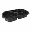 Multi 3 skyrių išsinešimo dėklas 450/450/140 ml 250x159x45 mm PP juodas 300 vnt./kartoninėje dėžėje