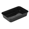 Multi Padėklas 500 ml 175x120x35 mm makaronų dubenėlis mikrobangų krosnelei PP juodas 50 vnt.