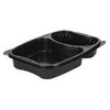 Multi Bistro padėklas 2 skyrių 580/330 ml 254x174x42 mm PP juodas, 6 vnt. x 50 vnt./kartonas