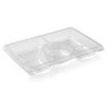 Multi Dėklas Zen Tapas 3 skyrių stačiakampis 312/312/130ml I250xP166xA33mm RPET skaidrus, 4 vnt. x 60 vnt./kartoninė dėžė