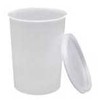 Multi Puodelis 400 ml Ø75x100 mm su dangteliu su užsegimu PP baltas, 100 vnt./dėžėje