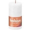 Bolsius Žvakės Shine, 4vnt., debesų baltos, 130x68mm, cilindro formos