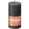 Bolsius Žvakės Shine, 4vnt., audros pilkos, 130x68mm, cilindro formos