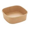 Multi Kvadratinė dubenėlis 130x130x43 mm 400 ml kraft su PE rudos spalvos, 6 pakeliai x 50 vnt./dėžėje