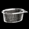 Multi Vienkartinė lėkštė Catersource 1000 ml 145x190x82 mm ovali su atlenkiamu dangteliu RPET permatoma 100 vnt.