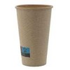 Multi Popierinis kavos puodelis Ø90xH135mm 40cl 16oz banguotas šviesiai rudas, 20 vnt. x 50 pak. x 1 kartonas