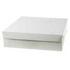 Multi Cake box fold-self bottom for high base/low top modelis L350xB350xH100mm paper baltas, 100 pcs/carton