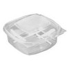Multi SquarePac plastikinis dėklas 375 ml 130x127x52 mm su atlenkiamu dangteliu APET permatomas, 6 pakeliai x 100 vnt./kartonas