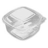 Multi Plastikinis padėklas SquarePac 500 ml 130x127x64 mm su atlenkiamu dangteliu APET permatomas (6 pakuotės x 100 vnt./kartonas)