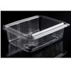 Multi Plastikinis indas Catersource 1500 ml 140x195x70 mm permatomas kvadratinis su atlenkiamu dangteliu RPET, 100 vnt.
