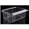 Multi Plastikinis dubenėlis Catersource 2000 ml 140x195x90 mm kvadratinis su atlenkiamu dangteliu RPET permatomas, 100 vnt./pak. (100 vnt.)