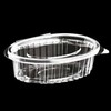 Multi Plastikinis dubenėlis Catersource 250 ml 112x145x42 mm ovalus su atlenkiamu dangteliu RPET permatomas, 100 vnt.