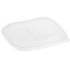 Multi Plastikiniai dangteliai 230x165 mm kvadratiniai, biologiškai skaidūs PLA, skaidrūs, skirti bagaso padėklams (4 pak. x 100 vnt./kartonas)