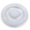Multi Plastikinis dangtelis Ø80 mm Catersource plokščias su kryžmine angimi permatomas popieriniams puodeliams PS Plast, 100 vnt.
