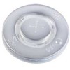 Multi Plastikinis dangtis Ø80 mm Catersource plokščias su kryžmine skylute permatomas popieriniam puodeliui PS plastikas, 20 vnt. x 100 vnt./kartonas