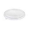 Plastikinis dangtis Catersource apvalus Ø185mm PET skaidrus rudosios kraft salotų lėkštės, 6 vnt. x 50 vnt./kartonas