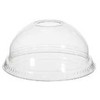 Multi Plastikinis dangtelis Verive dome Ø95xH41mm su skylute šiaudeliui RPET permatomas, 50 vnt.