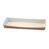 Multi Dėklas dešrelėms L200xW90xH20mm kartonas su krašteliu rudas/baltas, 6 pak. x 100 vnt./kartone