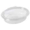 Multi Salotų dubuo „Clearshow“, 370 ml, ovalus, su atlenkiamu dangteliu, skaidrus RPET, 12 pakelių po 50 vnt./dėžutėje