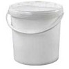 Multi Kibiras 10 l, Ø265xH265 mm, su rankena/dangčiu, plastikinis, baltas, tinkamas maistui, 6 rinkiniai/pakuotėje – (18 vnt.)