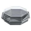Multiboks Octaview 1 skyriaus 1292 ml 230x230x80 mm su dangteliu APET pilkas/permatomas, 180 vnt./kartonas