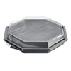 Multidėžutė Octaview 1 skyriaus 230x230x50 mm su dangteliu PS juoda/permatoma, 4 vnt. x 35 vnt./kartone